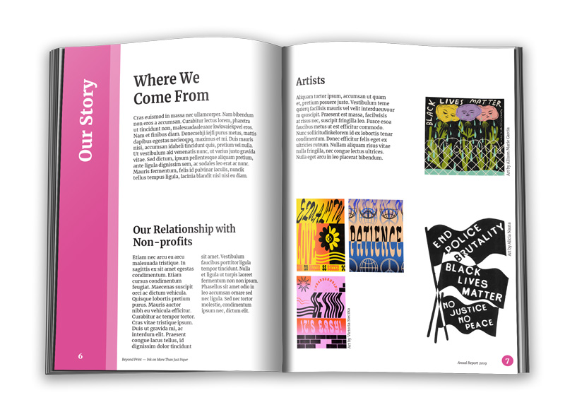 annual report mock-up